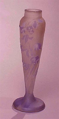 Lot 306 - Galle Cameo Glass Vase Of footed tapering...