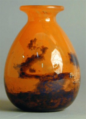 Lot 278 - Muller Freres Glass Vase Of ovoid form, in...
