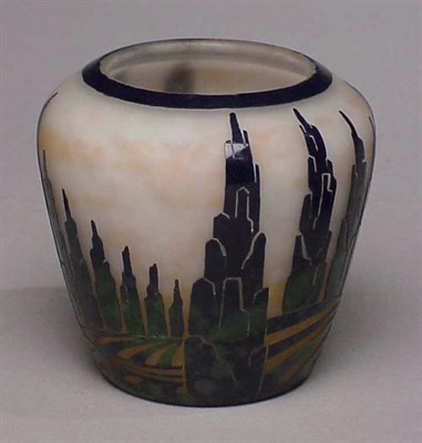 Lot 416 - Charder Le Verre Francais Cameo Glass Vase Of...
