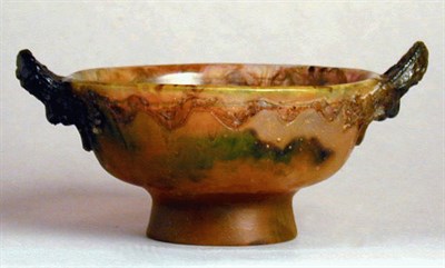 Lot 351 - Pate de Verre Two-Handled Bowl Decorchement...
