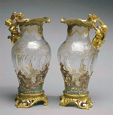 Lot 534 - Pair of Gilt-Bronze and Champleve Enamel...