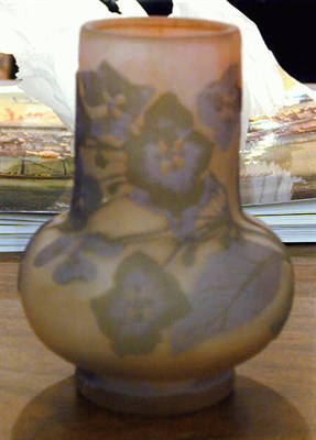 Lot 311 - Galle Cameo Glass Cabinet Vase Of ovoid form,...