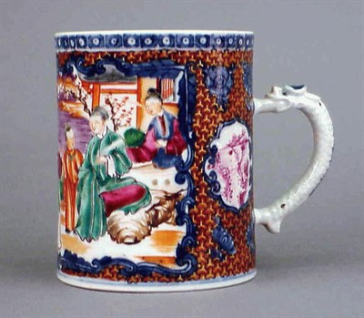 Lot 202 - Chinese Export Porcelain Mandarin Palette Mug...