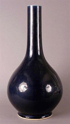 Lot 201 - Large Dark Blue Glazed Bottle Vase 18th/Early...