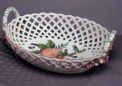 Lot 371 - Chelsea Porcelain Basket The two-handled...