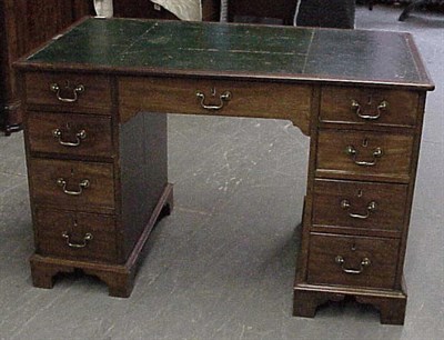 Lot 319 - George III Leather-Inset Mahogany Pedestal Desk