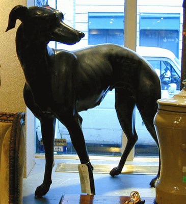 Lot 557 - Pair of Bronze Greyhounds