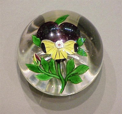 Lot 87 - Group of Four Baccarat Pansy Paperweights...