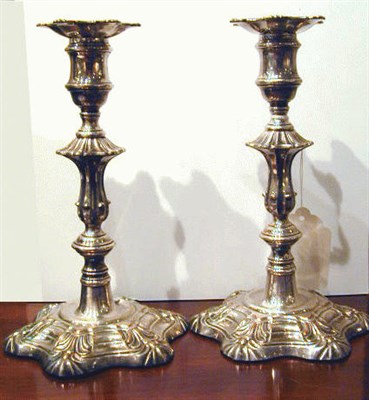 Lot 730 - Pair of Silver Plated Candlesticks
