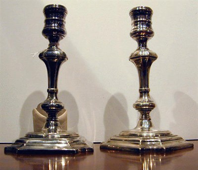 Lot 737 - Pair of Sterling Silver Candlesticks Weighted.