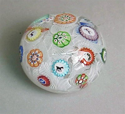 Lot 105 - Baccarat Spaced Millefiori Paperweight With...