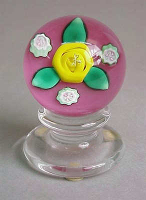 Lot 145 - Charles Kaziun Floral Paperweight With a...