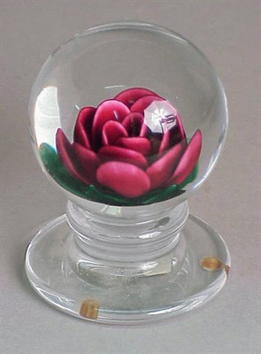 Lot 158 - Charles Kaziun Floral Paperweight With a...