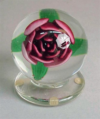 Lot 134 - Charles Kaziun Floral Paperweight With a...