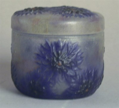 Lot 290 - Pate de Verre Covered Box A. G. Argy-Rousseau...