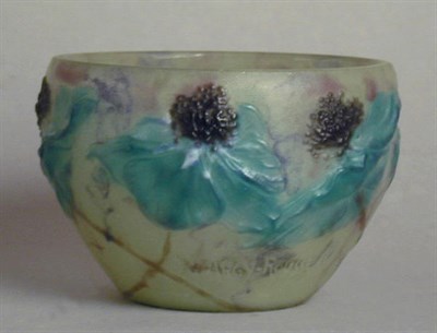 Lot 288 - Pate de Verre Bowl A. G. Argy-Rousseau Of...