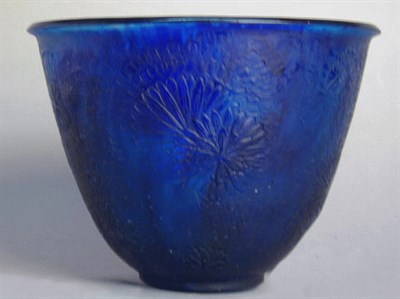 Lot 350 - Pate de Verre Bowl Decorchement Of flaring...