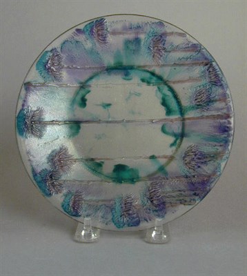 Lot 321 - Pate de Verre Plate A. G. Argy-Rousseau Molded...