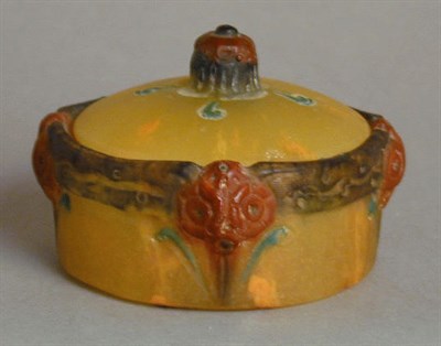 Lot 320 - Pate de Verre Covered Box Almeric Walter...