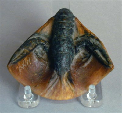 Lot 327 - Pate de Verre Dish Almeric Walter Molded in...