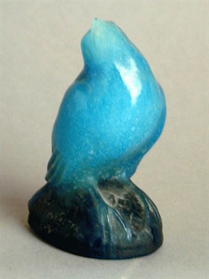 Lot 336 - Pate de Verre Bird Almeric Walter In turquoise...