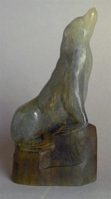 Lot 187 - Pate de Verre Sculpture of a Seal Almeric...