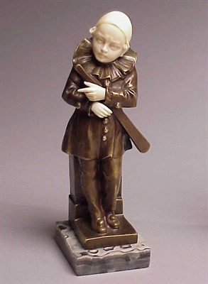 Lot 526 - Vienna Bronze and Ivory Figure F. Lugerth...