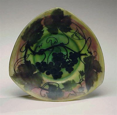 Lot 263 - Daum Nancy Cameo Glass Bowl Of triangular form,...