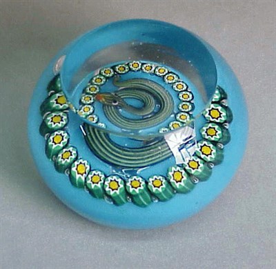 Lot 144 - Four Floral Paperweights and Snake Paperweight...