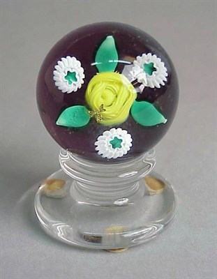 Lot 140 - Charles Kaziun Floral Paperweight With a...