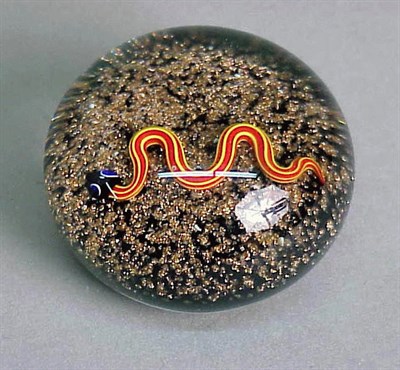 Lot 161 - Charles Kaziun Snake Paperweight On a gold...