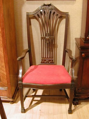 Lot 369 - Pair of Edwardian Mahogany Oversized Armchairs