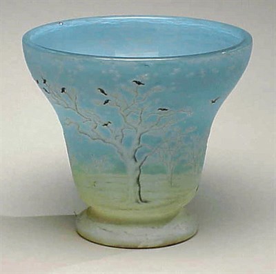 Lot 261 - Daum Nancy Cameo Glass Vase Of flaring form,...