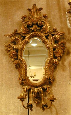 Lot 518 - Pair of Rococo Style Gilt-Wood Mirrored...