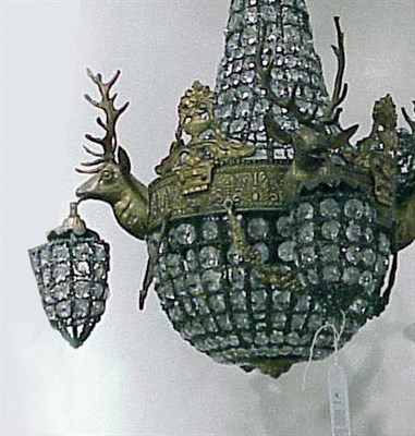 Lot 456 - Continental Gilt-Metal Four-Light Chandelier