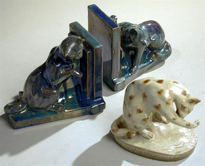 Lot 210 - Pair of Schneider Pottery Bookends Each in the...