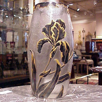 Lot 191 - Daum Enameled Glass Vase