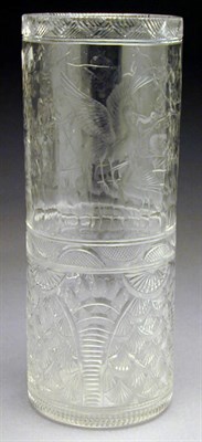 Lot 398 - Stevens & Williams Cut Glass Vase Of tall...