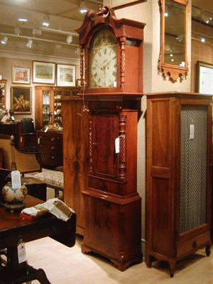 Lot 141 - American Empire Mahogany Tall Case Clock