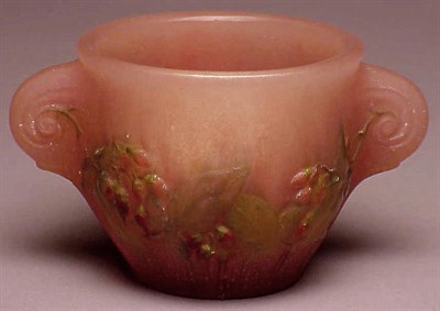 Lot 319 - Pate de Verre Two-Handled Vase Almeric Walter...