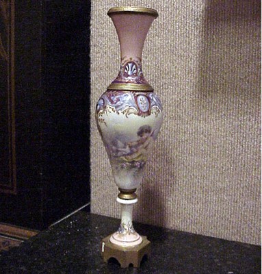 Lot 178 - Sevres Style Gilt-Bronze Mounted Porcelain Vase