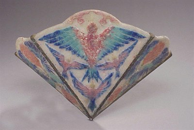 Lot 364 - Cros Pate de Verre Wall Pocket With three...