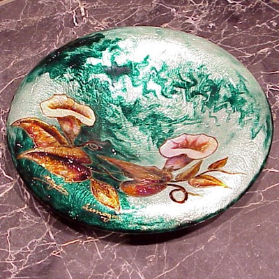 Lot 267A - Limoges Enamel-Decorated Plate DO NOT CATALOG...