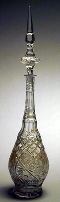 Lot 461 - Monumental Cut Glass Stoppered Vase Of...