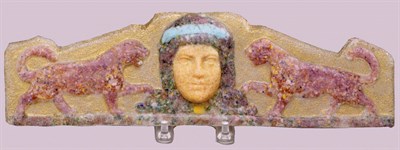 Lot 360 - Cros Pate de Verre Plaque Depicting an...
