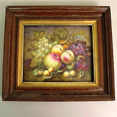 Lot 549 - Continental Porcelain Plaque Painted with...