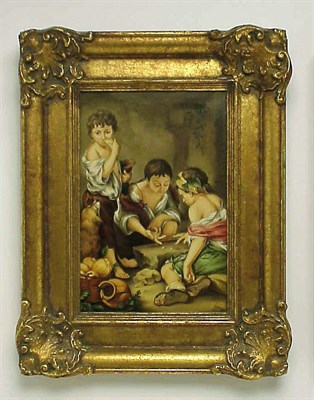 Lot 585 - Two Framed Continental Porcelain Plaques Each...