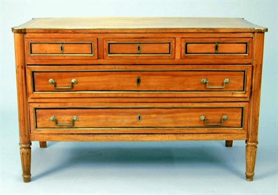 Lot 575 - Louis XVI Brass-Mounted Fruitwood Commode Late...