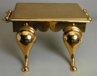 Lot 419 - George III Style Brass Trivet The rectangular...