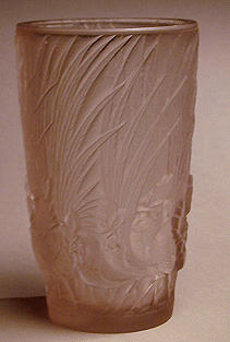 Lot 428 - Lalique Coqs et Plumes Vase In clear and...